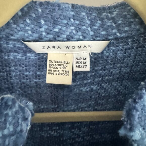 Zara Woman Acrylic/Cotton Blend Jacket - Picture 3 of 3